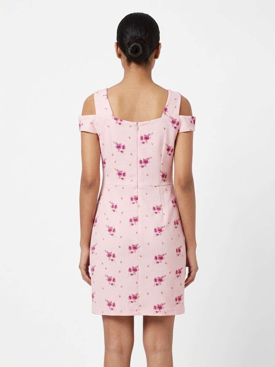 ZINK Dress Casual Pink Polyester