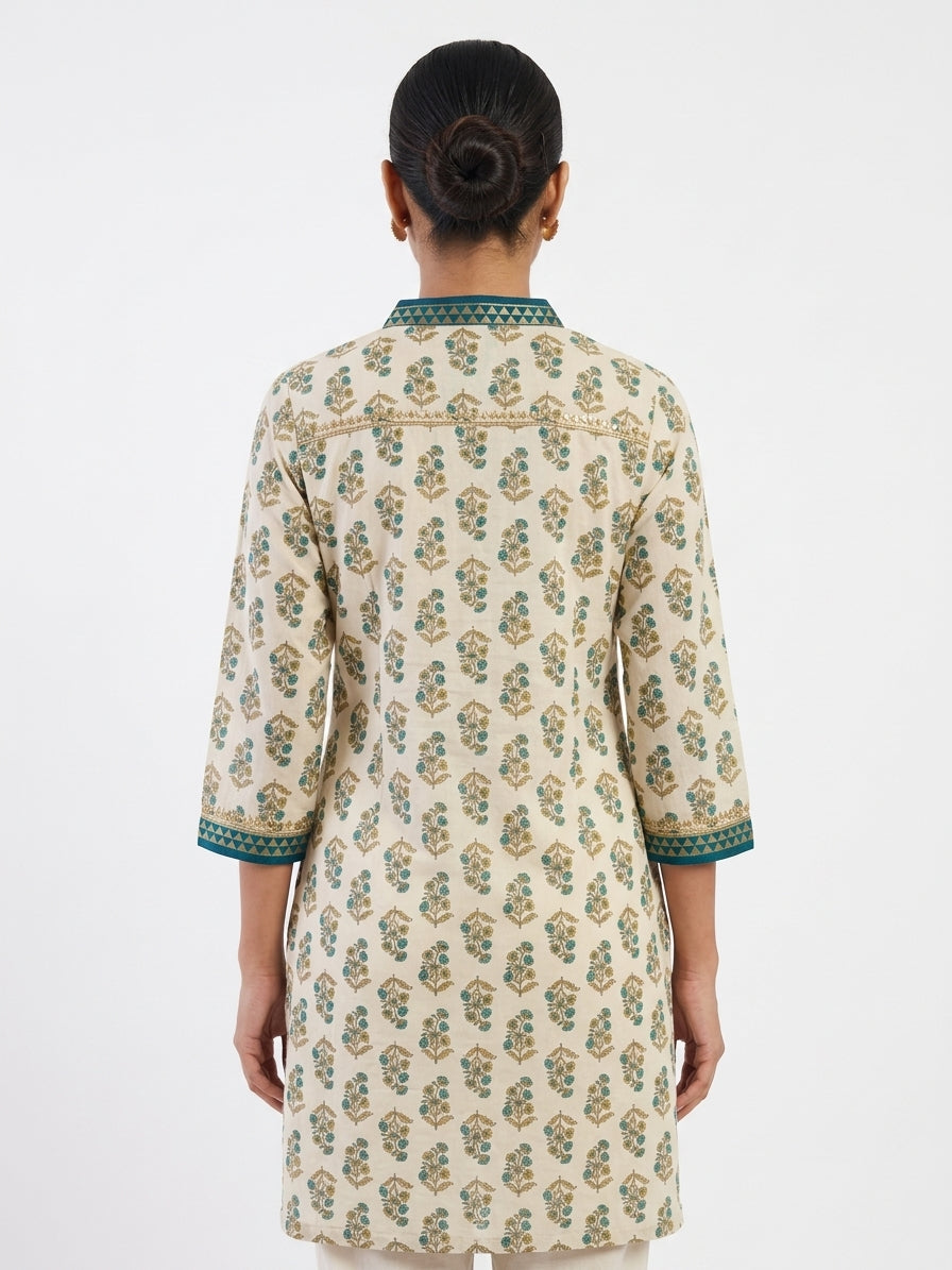 TRISHAA Embroidered & Sequin Tunic Top - Size S