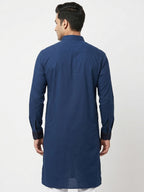 Kurta Casual Navy Cotton