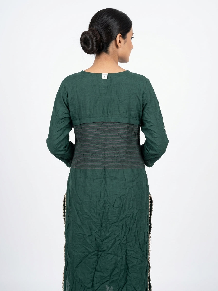 Dark Green Casual Top - Size L