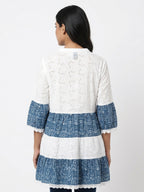White Top with Detailed Neckline