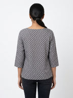 Here & Now Top Casual Grey Viscose