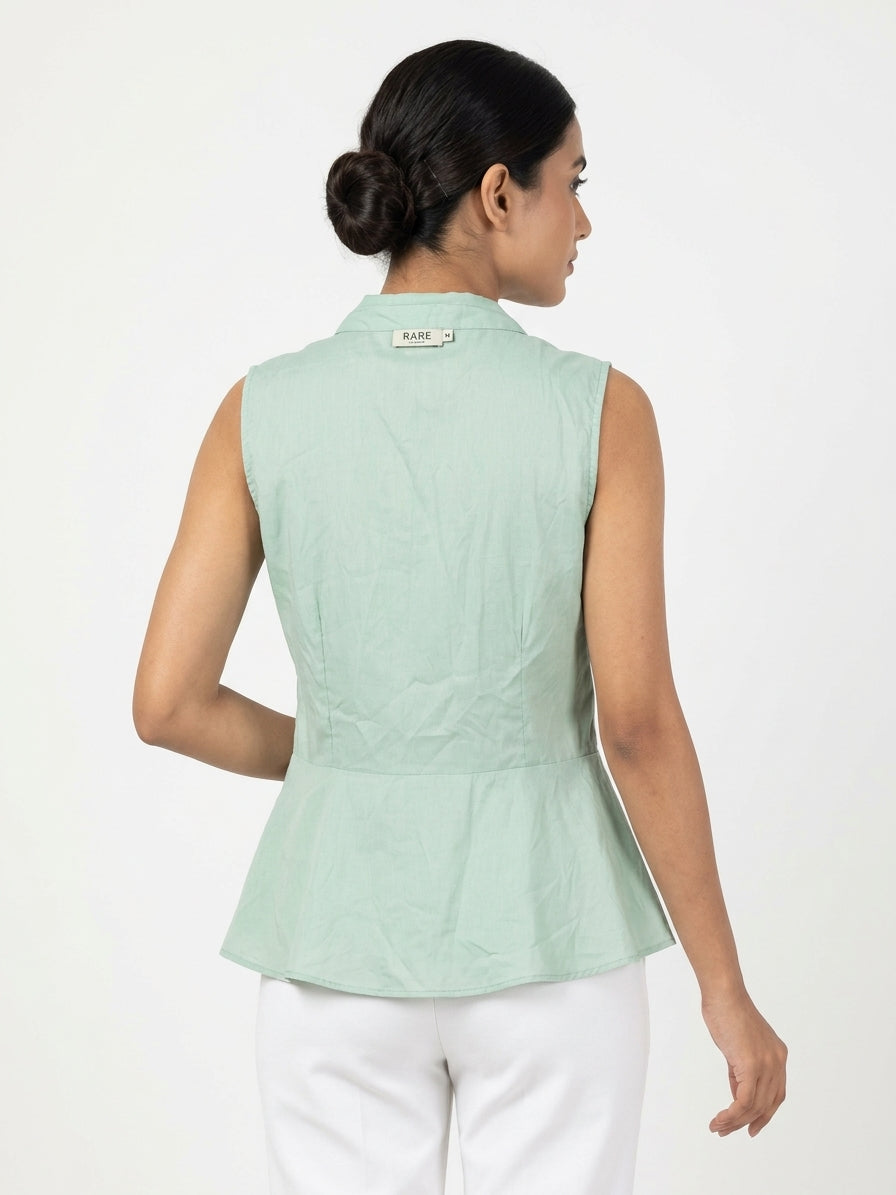 RARE Mint Green Short Sleeve Top - Size M