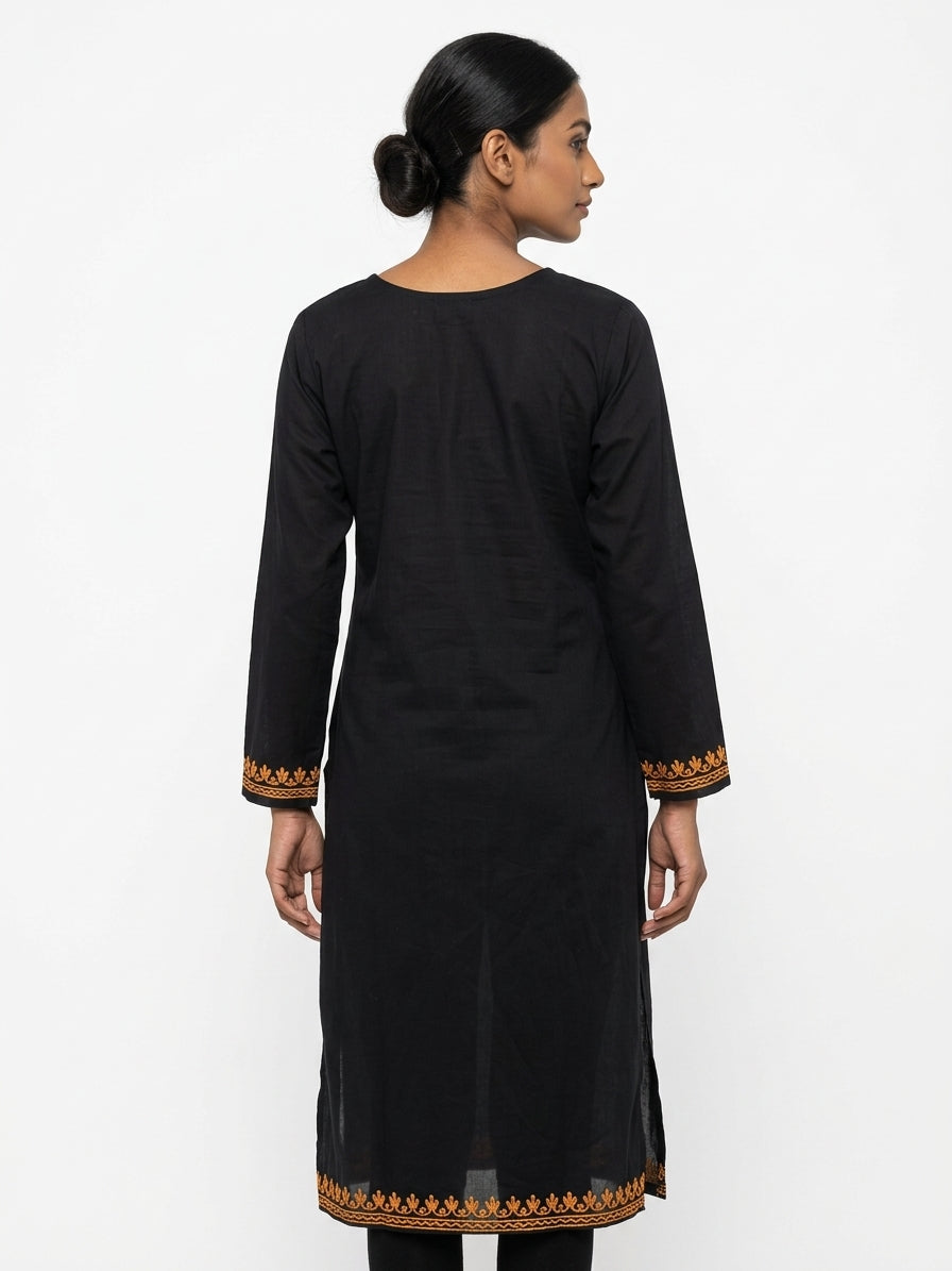 Black Embroidered Kurti
