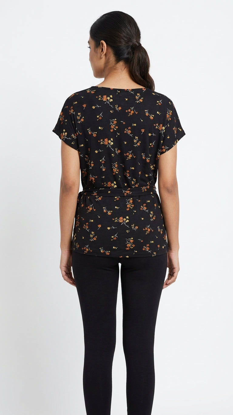 Denim Jeans & Casual Top Black Viscose