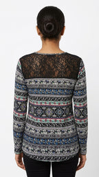 Top Casual Black Blended