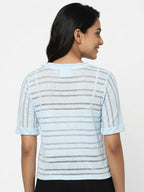 Top Casual Blue Blended