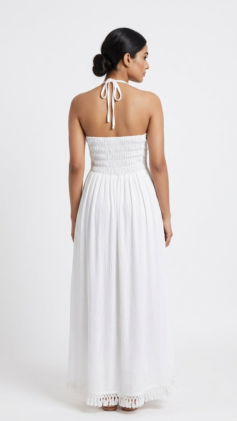 Dress Casual White Cotton