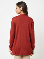 Sweater Casual Red Viscose & Blended