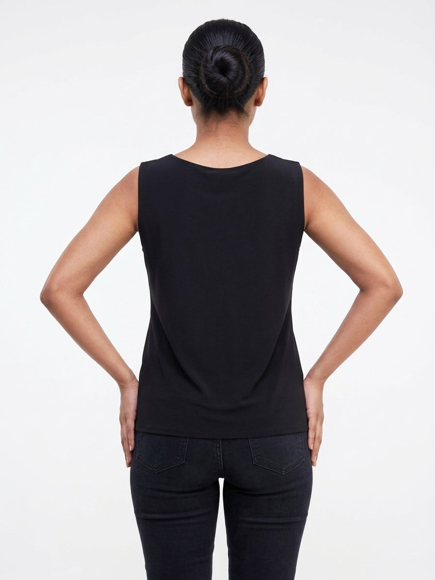East5th Top Casual Black Polyester