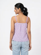 Lavender Embroidered Sleeveless Top