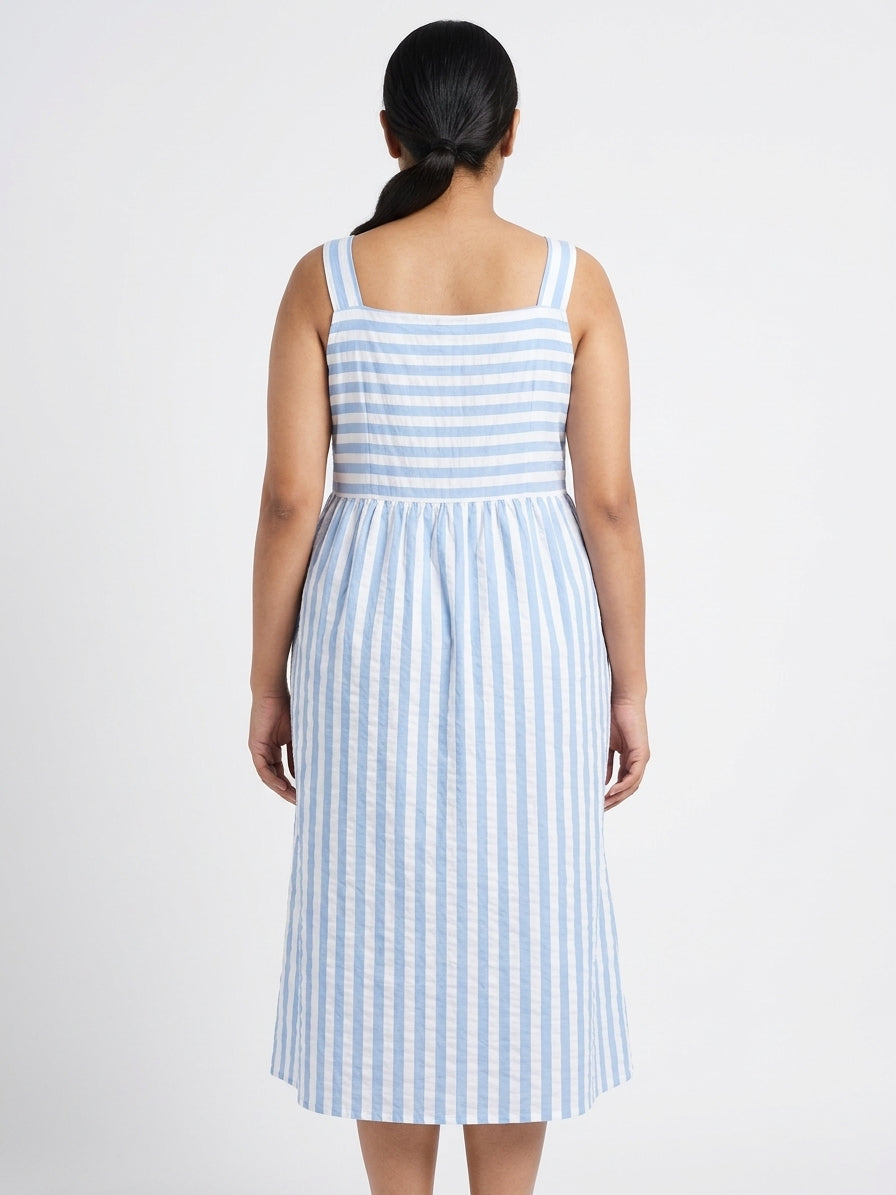 IDENIM Tom Dress Casual Blue Cotton