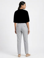 Grey Pinstripe Regular Fit Trousers