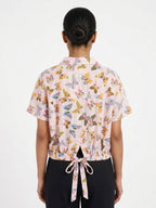 People Brand Pink Abstract Print Blouse