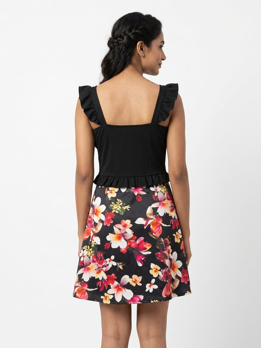 Dress Casual Black Polyester & Viscose