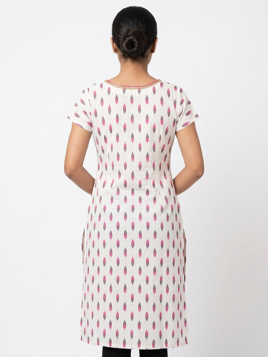Kurti Casual White Cotton