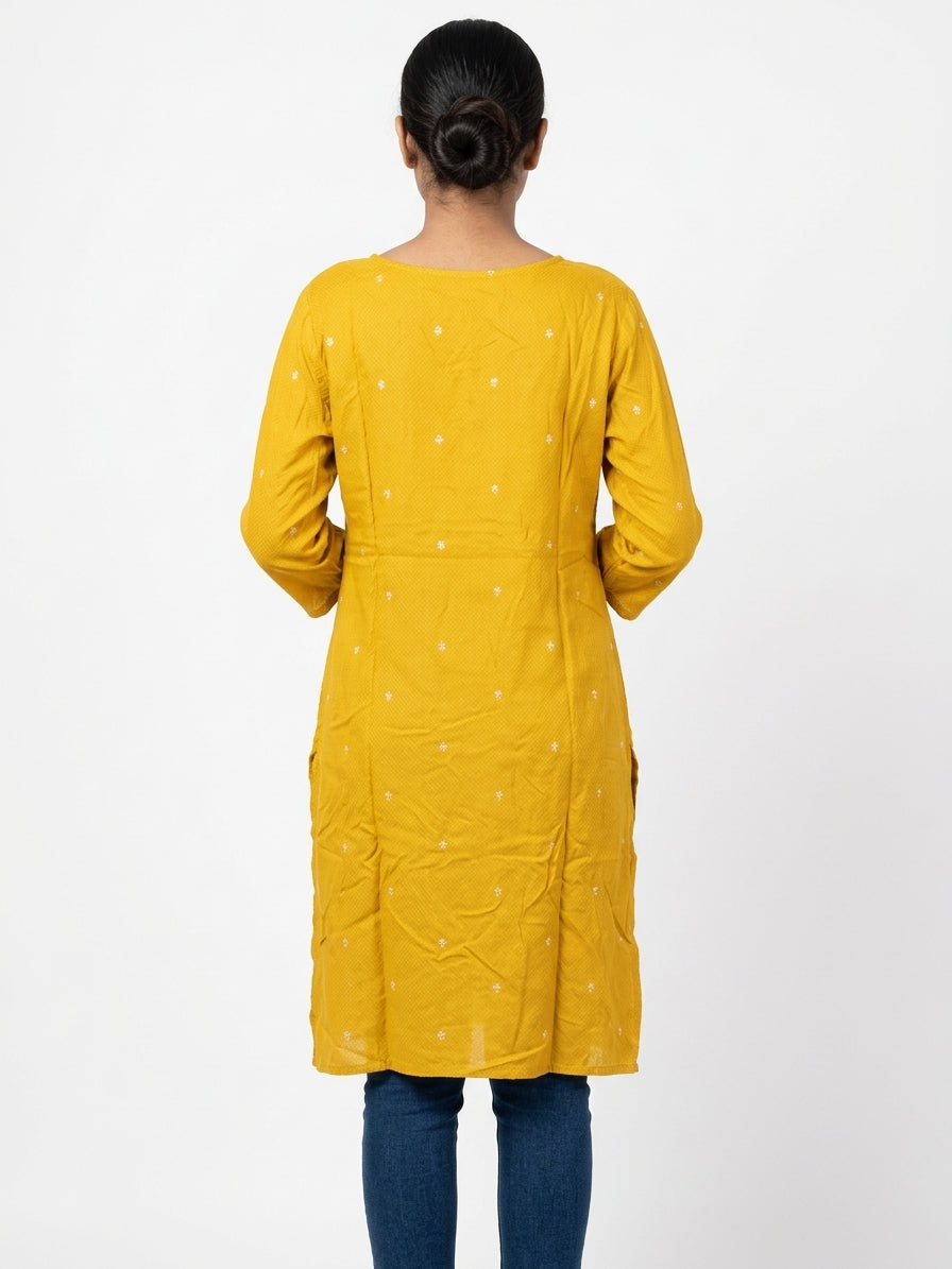 Avaasa XL Yellow Textured Top