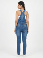 Casual Blue Denim Jumpsuit