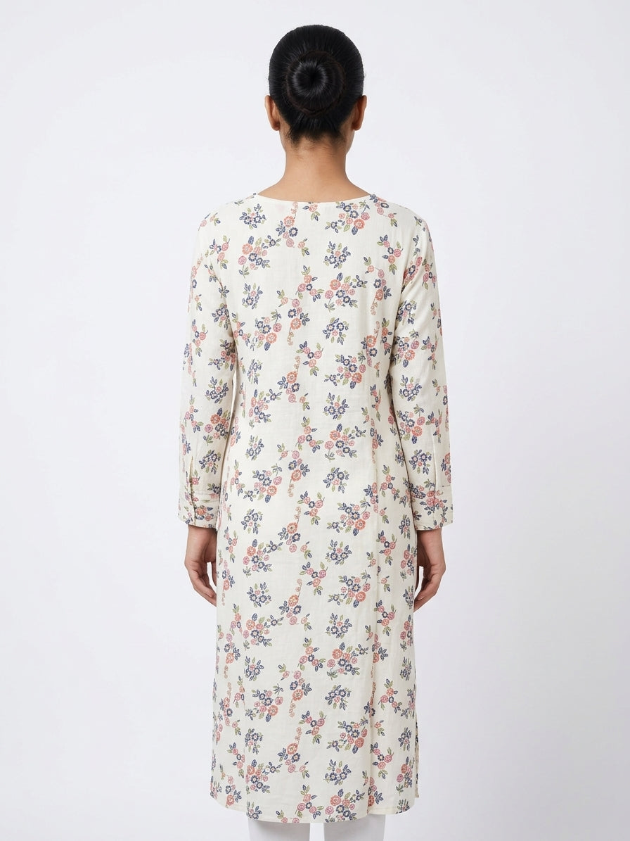 Fusion XL Floral Print Linen Blend Top/Dress