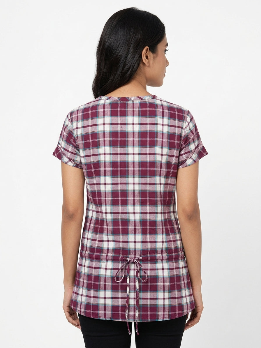 Lee Cooper Red Plaid Casual Button-Up Shirt - Size S
