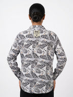 RIG Utility Clothing Black & White Abstract Print Shirt
