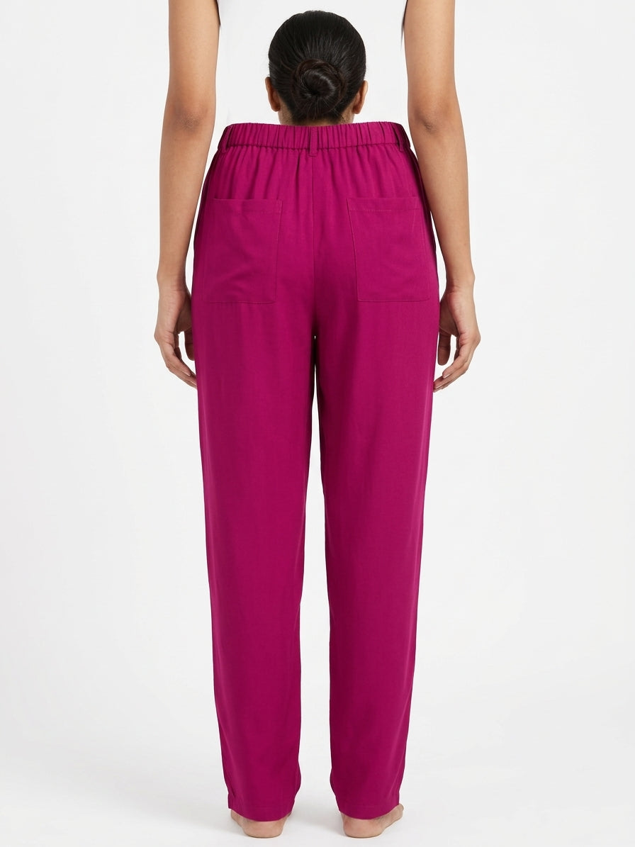 Sztori Magenta Gathered Top