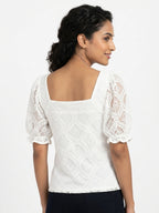 Forever New Top Casual White Polyester