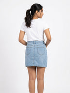 Women's Light Blue Denim Mini Skirt