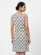 Bombay Paisley Dress Casual White Cotton