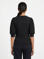 Express Top Casual Black Polyester & Viscose
