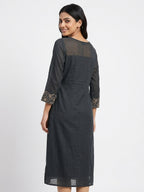 Kurti Casual Charcoal Viscose