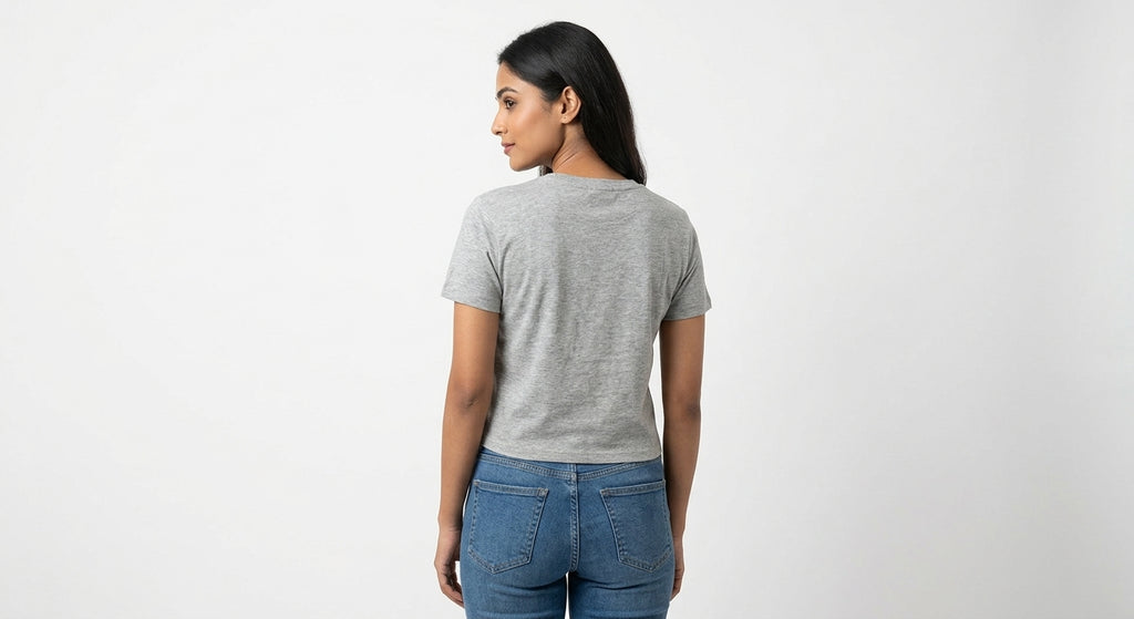 Top Casual Grey Cotton
