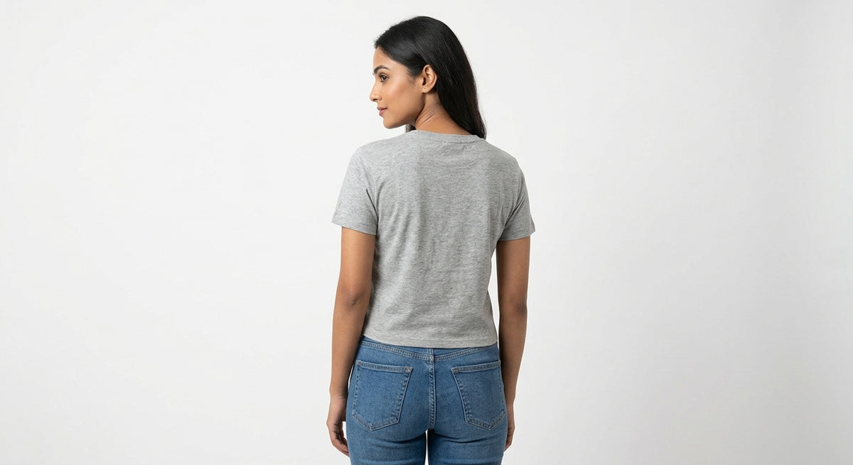 Top Casual Grey Cotton