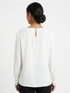 Allen Solly White Top/T-Shirt - Size M