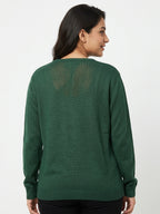WILLS clublife Green Knitted Sweater - XL