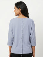L.O.V. Top Casual Blue Blended