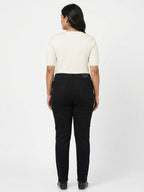 Stylish Black Regular Fit Casual Trousers