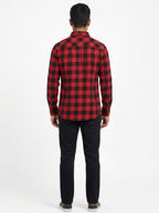 Red & Black Plaid Casual Shirt
