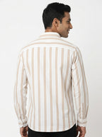 OUTRYT Shirt Casual Beige Viscose & Cotton