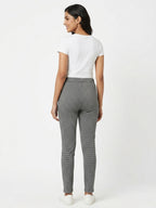 Annabelle Trousers Casual Charcoal Blended & Polyester