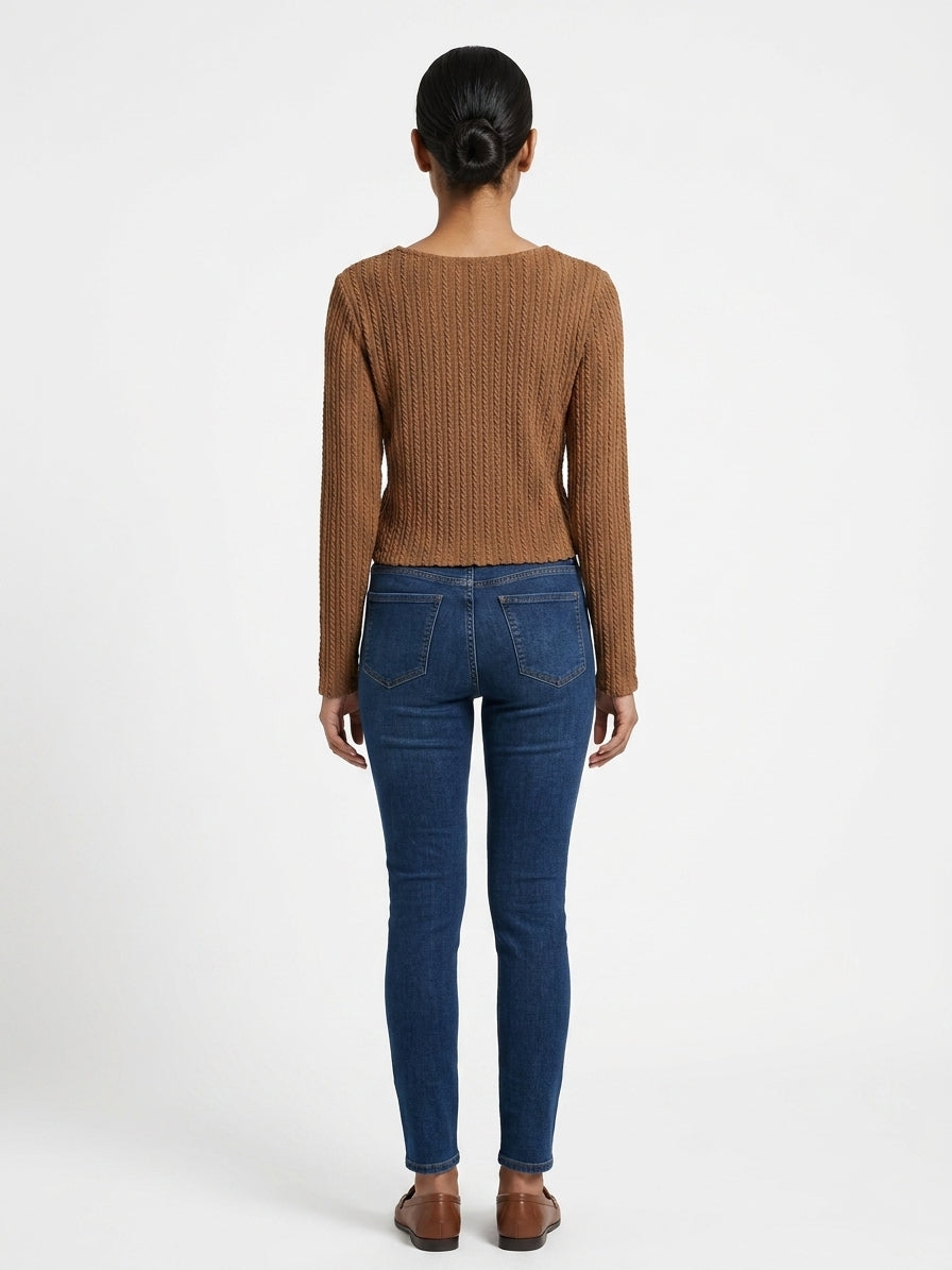 Zudio Tunic Casual Brown Blended