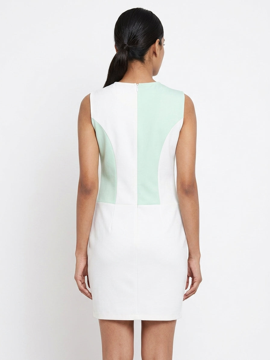 Women's Colorblock Sleeveless Mini Dress