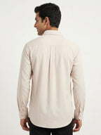Women's Beige Long Sleeve Casual Shirt