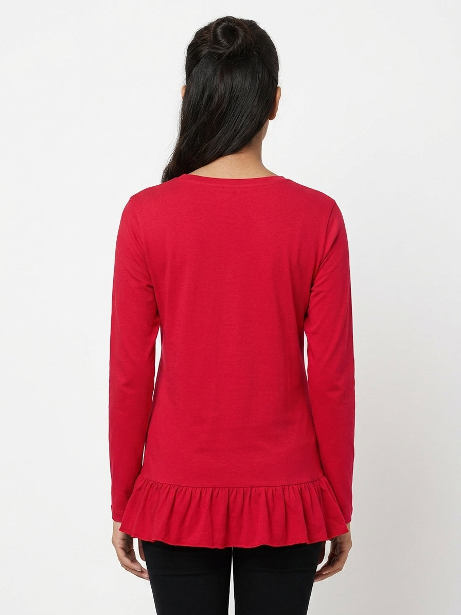 Dj&C Tunic Casual Red Cotton