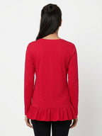 Dj&C Tunic Casual Red Cotton