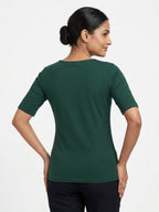 H&M Top Casual Green Polyester