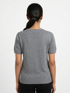 H&M Top Casual Grey Blended
