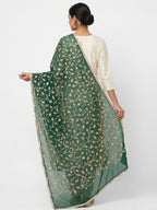Elegant Green Embroidered Dupatta