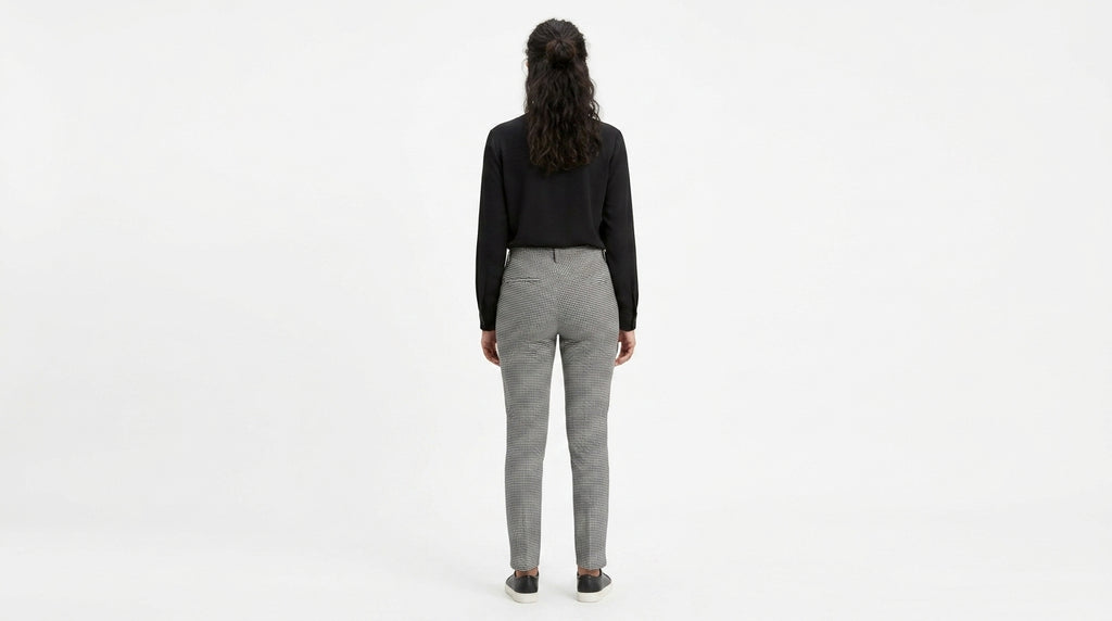 Calvin Klein Trousers Check Black Polyester & Blended
