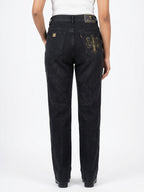 Mcm Trousers Solid Charcoal Cotton